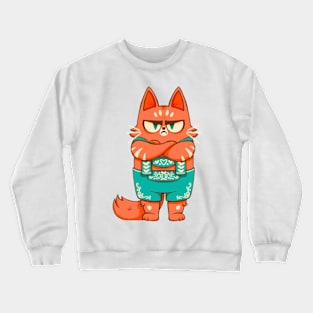 Angry Cat Crewneck Sweatshirt